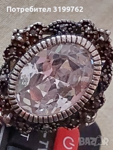 Пръстен злато сребро и диаманти ,подходящ подарък за 8 март!, снимка 3 - Пръстени - 43088502
