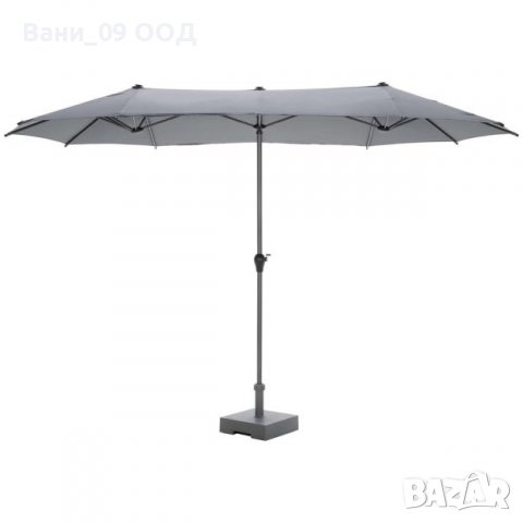 Двоен градински чадър, снимка 1 - Градински мебели, декорация  - 39990722