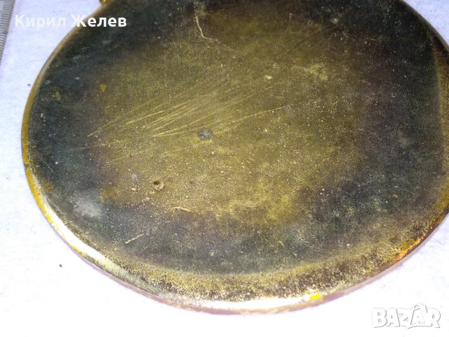 Стар ГОЛЯМ МАСИВЕН ТЕЖЪК РЯДЪК КОЛЕКЦИОНЕРСКИ ЕМАЙЛИРАН БРОНЗОВ ПЛАКЕТ НАГРАДА ПРИЗ от ГЪРЦИЯ 15308, снимка 8 - Антикварни и старинни предмети - 43828202