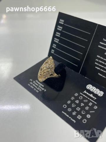 Златен пръстен 14К, снимка 3 - Пръстени - 50768307