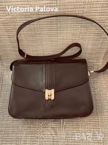 Стилна vintage чанта ALMADA  цвят тъмен шоколад, снимка 4 - Чанти - 37627048