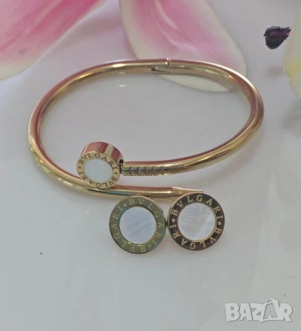 колие и обеци / гривна от медицинска стомана в кутия Bvlgari , снимка 5 - Колиета, медальони, синджири - 51147107