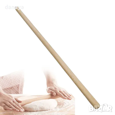 2434 Дървена точилка за разточване на тесто, 69см, снимка 4 - Прибори за хранене, готвене и сервиране - 48262273