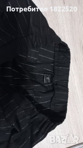 Черен панталон с блестяща нишка Lucy , снимка 2 - Панталони - 43340092