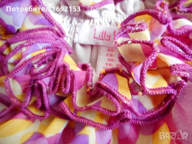 Копринена рокля/туника с лента за глава 5 год, 110 см, снимка 3 - Детски рокли и поли - 32893395