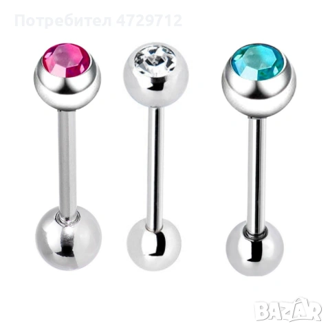 Обици на езика с цирконий