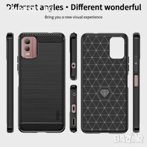 Nokia C32 Carbon Fiber Калъф и Протектор, снимка 10 - Калъфи, кейсове - 49165880