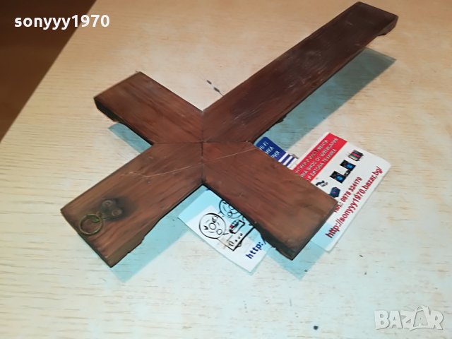 кръст с христос-дърво/мед/месинг-внос франция 2907212043, снимка 17 - Антикварни и старинни предмети - 33665308