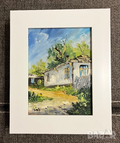 Два малки пейзажа, Зима и Лято , снимка 2 - Картини - 53380458