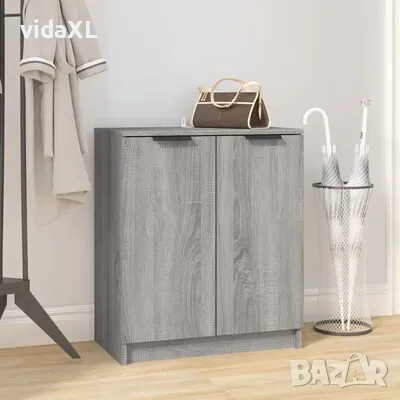 vidaXL Шкаф за обувки, сив сонома, 59x35x70 см, инженерно дърво(SKU:817103), снимка 2 - Шкафове - 49002440