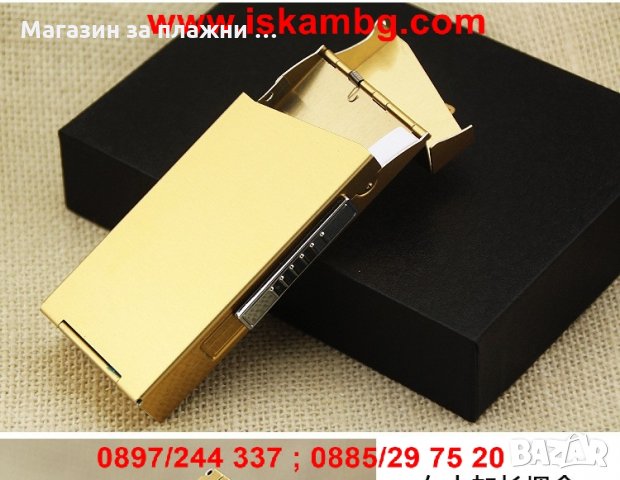 Алуминиева табакера с USB запалка за 100мм цигари , снимка 8 - Табакери - 28596977