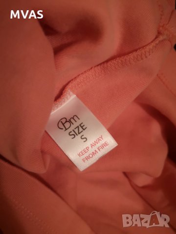 Нова коралова 100% памук дамска тениска с къс ръкав, снимка 3 - Тениски - 32985658