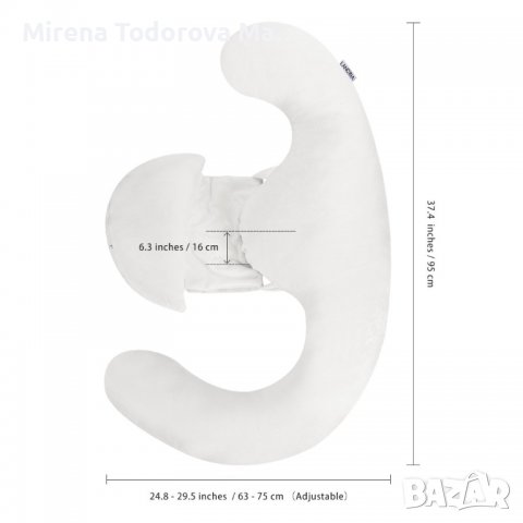 Възглавница за бременни,сваляща се калъфка, снимка 2 - Дрехи за бременни - 38219968