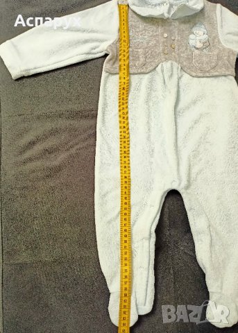 Бебешко плюшено гащеризонче марка Fagottino. За деца 6-9 месеца, снимка 5 - Комплекти за бебе - 43244006