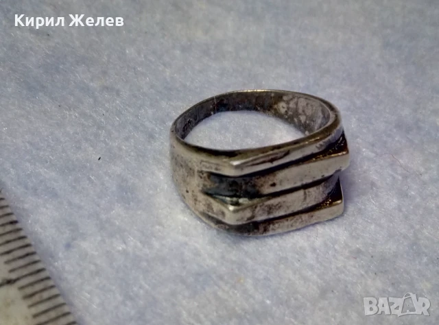 ДИЗАЙНЕРСКИ ФЕШЪН АРТ МОДЕЛ СРЕБЪРЕН ПРАСТЕН СРЕБРО 925 с ОКСИДАЦИЯ РЪЧНА МАЙСТОРСКА ИЗРАБОТКА 49419, снимка 2 - Пръстени - 50510757