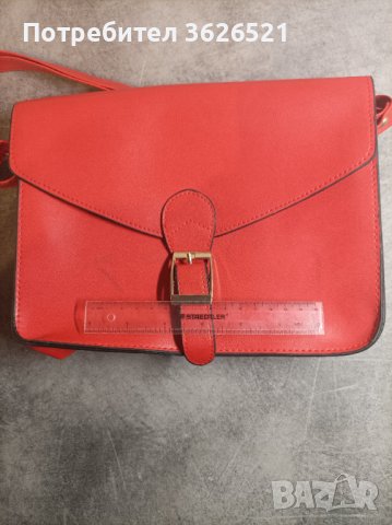 Червена ежедневна дамска чанта, снимка 7 - Чанти - 40115101