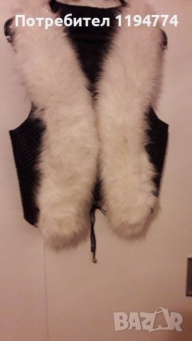 Елек кожа и пух, снимка 2 - Елеци - 38572202