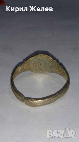 Старинен пръстен над стогодишен орнаментиран сачан с БУКВА М - 66991, снимка 7 - Антикварни и старинни предмети - 28986945