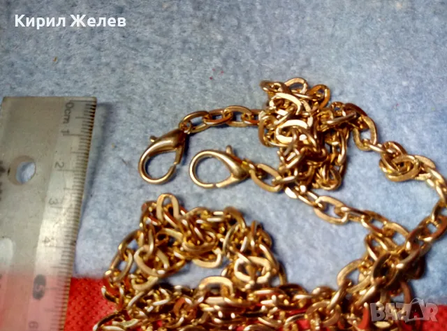 МНОГО КРАСИВА ЗЛАТИСТА ДЪЛГА ВЕРИЖКА от БЛАГОРОДНА СТОМАНА 47404, снимка 6 - Колиета, медальони, синджири - 47336160