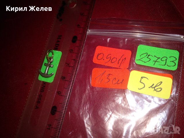 СТАРА СРЕБЪРНА или ПОСРЕБРЕНА КОТВИЧКА ФИГУРАЛЕН МЕДАЛЬОН МОРСКА ТЕМАТИКА СТОМАНЕНА ХАЛКИЧКА 25793, снимка 6 - Антикварни и старинни предмети - 39270245