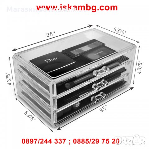 Триредов органайзер за козметика, снимка 3 - Други стоки за дома - 28388384