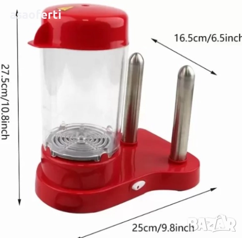 🌭 Домашен Уред за Хот-дог – Шишове за Хляб и Парна Кошница за Кренвирши (Ретро Дизайн), снимка 3 - Съдове за готвене - 52559924