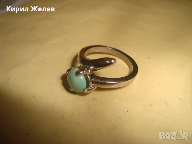 ТЮРКОАЗЕН ПОСРЕБРЕН АРТ ПРЪСТЕН 6750, снимка 3 - Пръстени - 33153958
