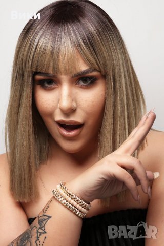 Гривна верига в синьо или розово, снимка 2 - Гривни - 28134301