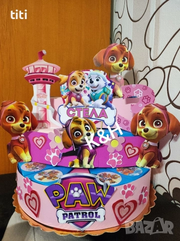 Картонена торта Скай Пес патрул 