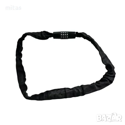 Заключващо устройство верига за велосипед с код, Полиестер, 90см/4мм, снимка 2 - Аксесоари за велосипеди - 49796322