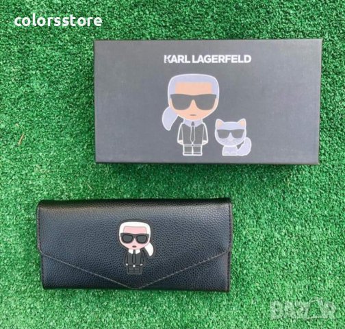 Луксозен черен портфейл Karl Lagerfeld код DS723, снимка 1 - Портфейли, портмонета - 32831976