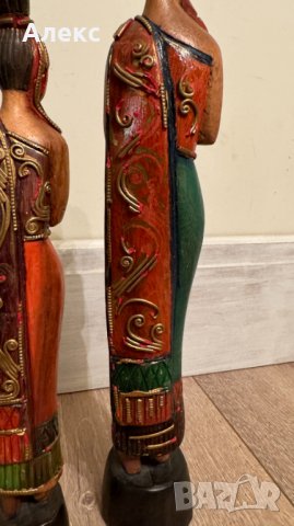 Винтидж Индийки, ръчно изработени, 37см, 30см– Екзотично дърво., снимка 6 - Антикварни и старинни предмети - 44021827