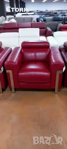 ПРОМОЦИЯ!!! Червен комплект двойка и фотьойл с електрически релакс механизъм, снимка 11 - Дивани и мека мебел - 40283151