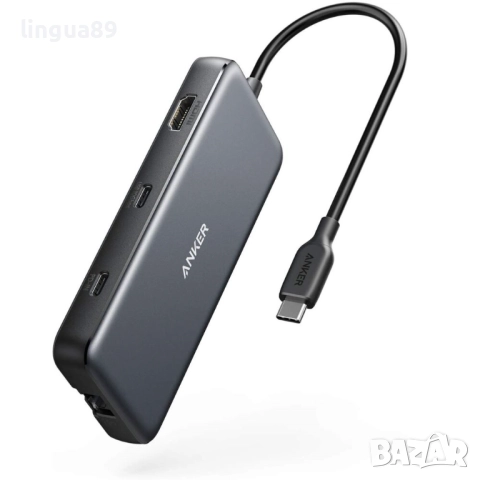 Anker PowerExpand 8-in-1 USB-C PD Ethernet хъб, снимка 6 - Мрежови адаптери - 51628449