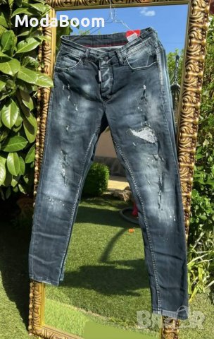 Мъжки сиви напръскани дънки 