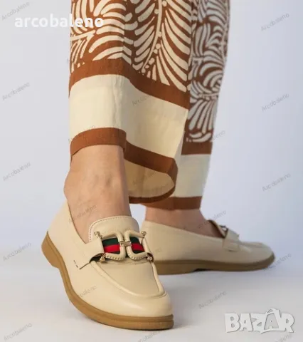 Дамски мокасини от еко кожа с декорация Kalenda