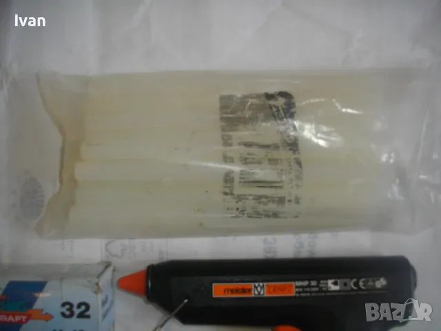 30W MEISTER CRAFT НЕМСКИ ЕЛЕКТРИЧЕСКИ ПИСТОЛЕТ ТОПЛО ЛЕПЕНЕ СИЛИКОН С 2 ПАКЕТА НЕМСКИ ПРЪЧКИ СИЛИКОН, снимка 3 - Други инструменти - 48603971