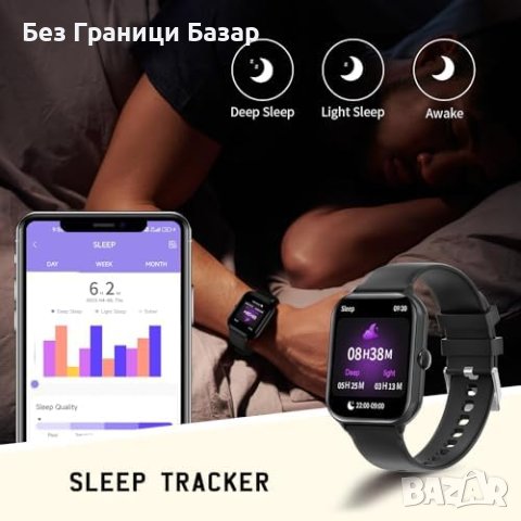 Нов Bluetooth Смарт Часовник 1.95 инча Сърдечен Монитор, снимка 5 - Смарт гривни - 43572547