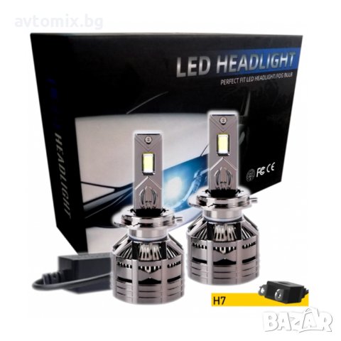 LED диодни крушки H7 Х7, 12V 240W, 24000l, за фарове Canbus, комплект, снимка 1 - Аксесоари и консумативи - 43170154