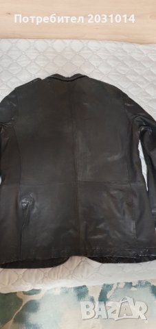 Черно мъжко яке от мека естествена кожа  марка Joop  в отлично състояние-220лв , снимка 8 - Якета - 39641275