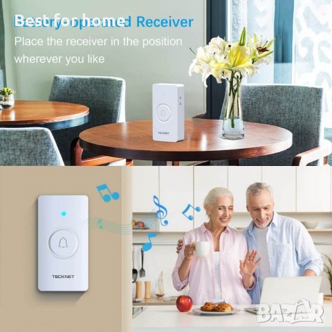 Безжичен звънец TeckNet DoorBell с 38 мелодии, снимка 2 - Друга електроника - 39091917