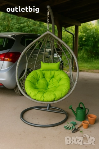 Люлка-градинска люлка -висяща, тип яйце-гнездо, снимка 9 - Градински мебели, декорация  - 52235867