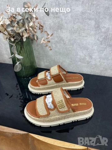 Miu Miu Дамски Чехли Миу Миу - 4 Налични Цвята Код E660, снимка 7 - Чехли - 51073509