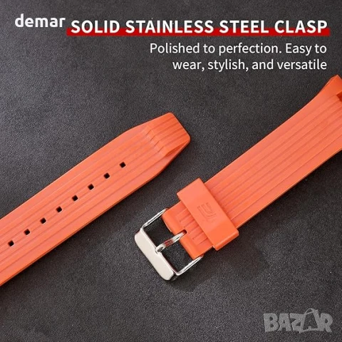 Силиконова каишка за часовник, съвместима с мъжки часовник Casio EQS-800CPB-1AV/EQS-800, снимка 4 - Мъжки - 50600277