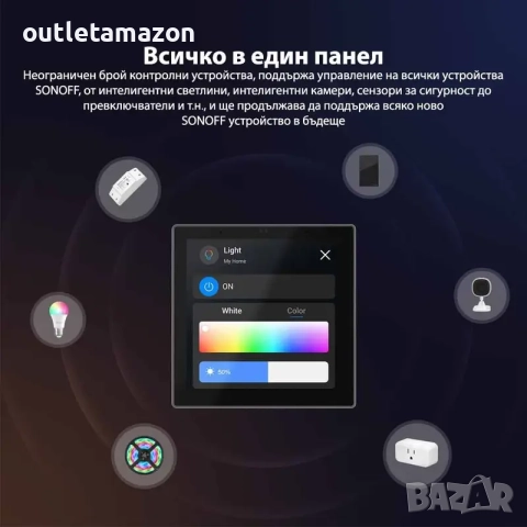 SONOFF NSPanel PRO Интелигентен контролен панел Черен цвят, снимка 4 - Друга електроника - 52461697