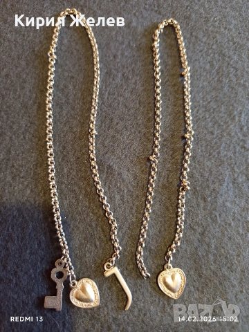 Колие с висулка във формата на сърце, ключ буква J романтино за влюбени 39746