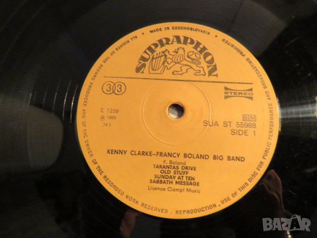 Грамофонна плоча Francy Boland and Kenny Clark - Famous Orchestra  - изд.1969 г. - за ценители и кол, снимка 4 - Грамофонни плочи - 27598212