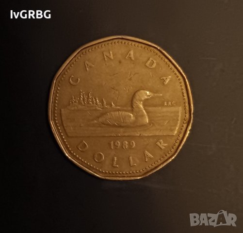 1 долар Канада 1989 Кралица Елизабет II , снимка 4 - Нумизматика и бонистика - 43702402