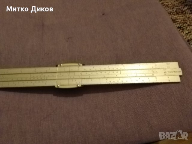 Rechenschieber reiss 3201 логаритмична линия от соца ГДР метална