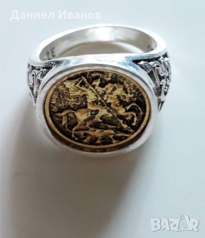 Златен пръстен с Бяло и Жълто злато 18к нов, снимка 2 - Пръстени - 28887162